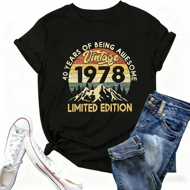 Koszulki w panterkę Okulary Koszula retro Koszulki vintage Koszulki na 40, 50, 60 urodziny Koszulki z okazji urodzin Koszulka z okazji urodzin w latach 60., 70., 80. Koszulka