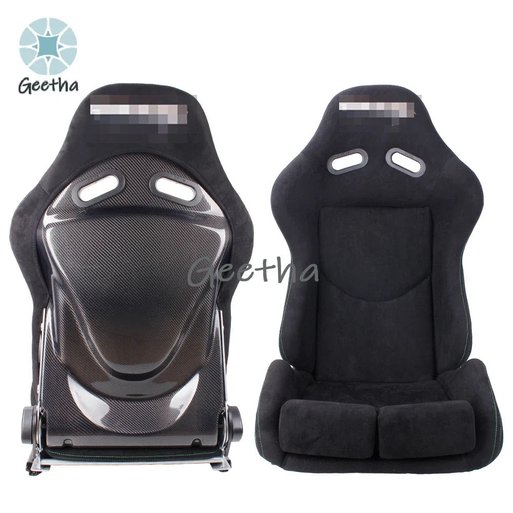 

2 Pieces Highly Popular Universal Modified Car Seats Made of Carbon Fiber and Suede Are Suitable for Bride Braum Thrash Sparco