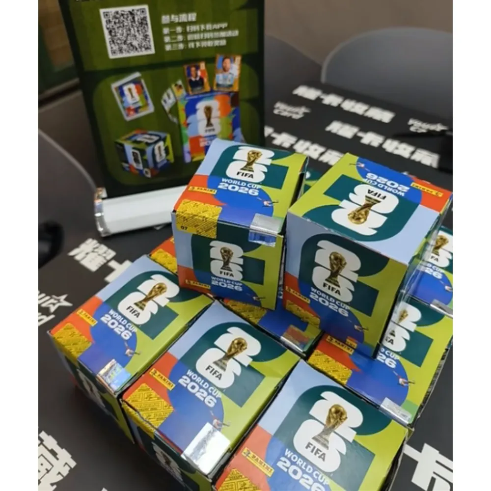 World Cup official Panini player sticker box, football collectible sticker pack football trading sticker pack, fan memorabilia