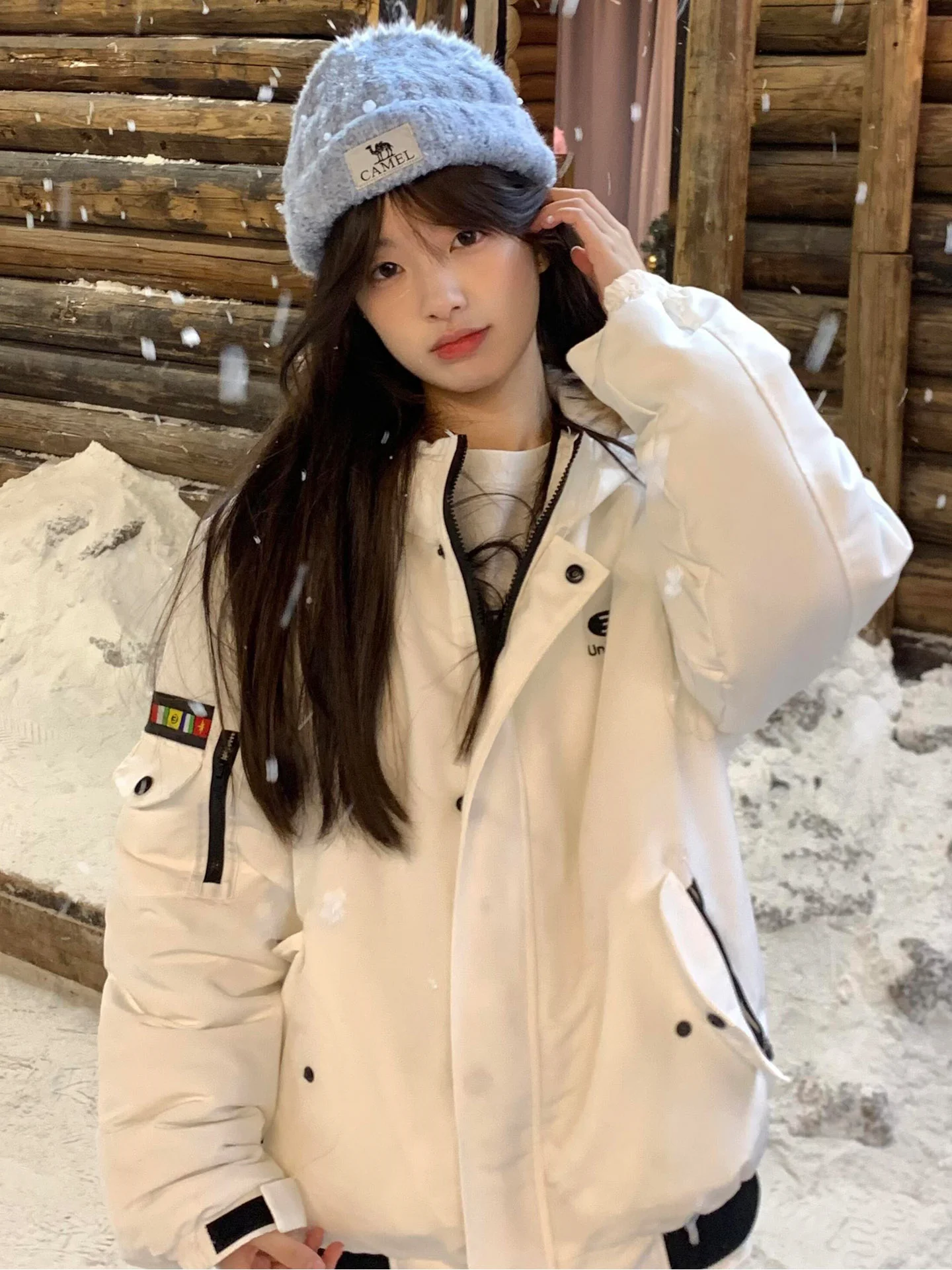 

Parkas Street Womens Fall Anti-Cold Reflective Waistband Outerwears Knitted Turn-Down Coating Cool Safari Thickened Fur Soft Hot