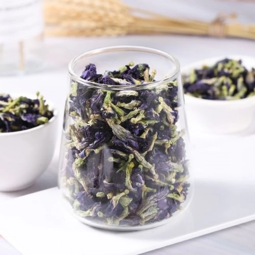 Orquídea de mariposa Natural, flor seca, mariposa azul, flor de guisante para jabón de belleza, vela de boda, fabricación de Perfume, 100/200g