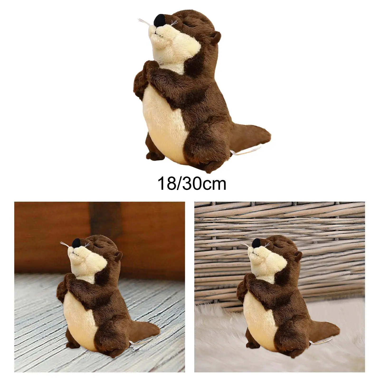 Otter Stuffed Animal Photo Props Birthday Gift Sea Otter Plush Doll Plush Toy Plush Stuffed Animal for Teens Adults Children