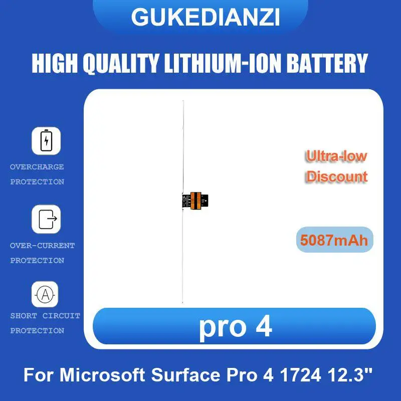 Battery For Microsoft Surface Pro 5 1796,Pro 6 1807 1809 12.3 Series G3HTA038H DYNM02 Go 1824 4415Y 2 1901 1926 4 1724