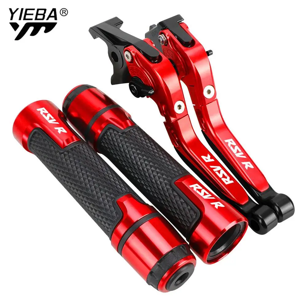 

Motorcycle CNC Adjustable Brake Clutch Levers Handbar Ends Grips FOR Aprilia RSVR RSV R 2004 2005 2006 2007 2008 Accessories