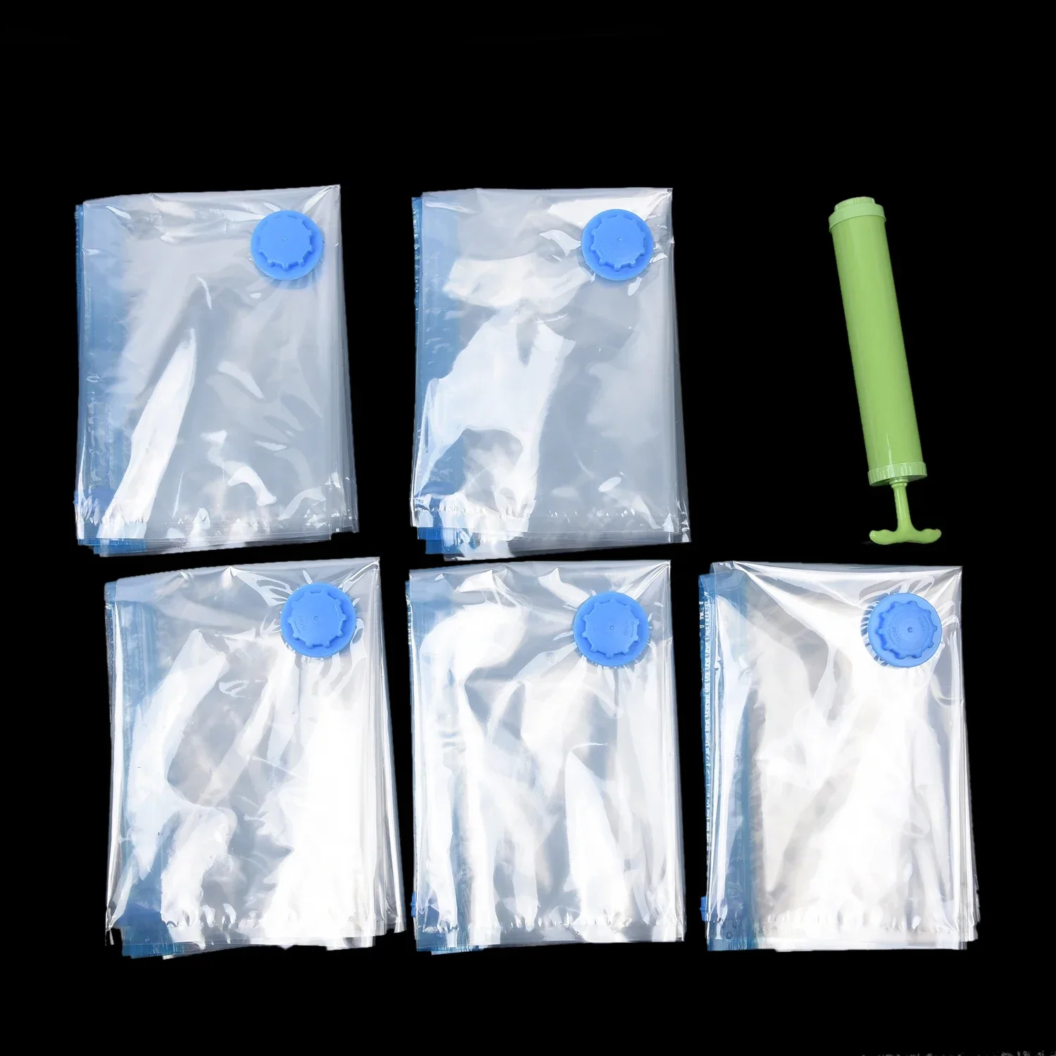 Manual Pump Compressed Bag Storage Clothes Suction Packing Bag Duvets Quilts Curtains Vacuum Transparent Travel