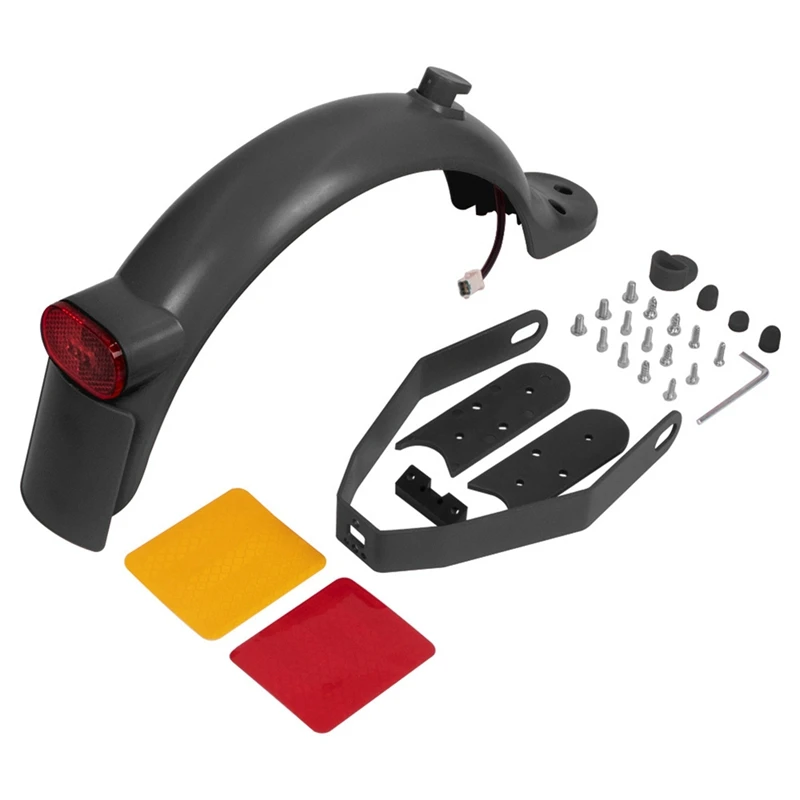 Rear Mudguard Brake Taillight Fender With Reinforced Holder For Xiaomi M365 1S Pro2 Electric Scooter image 4