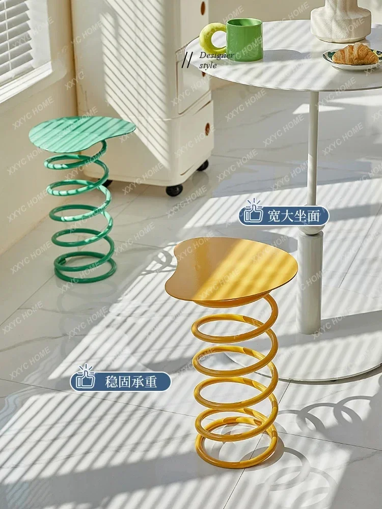 Creative Designer Low Stool Home Living Room Shoe Changing Stool Internet Celebrity Ins Style Spring Stool