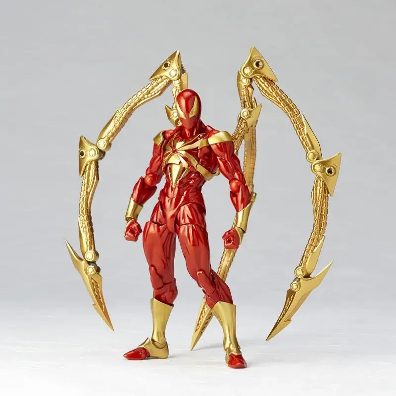 Iron Spider AMAZING YAMAGUCHI Spider Man Peter Parker Black Red KAIYODO Action Figure Statue Model Collectible kids For Toy Gift