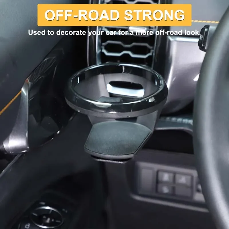 

1 шт. черный держатель для стакана из углеродистой стали для приборной панели Ford Ranger 2023+ под левым воздуховодом, автомобильные аксессуары