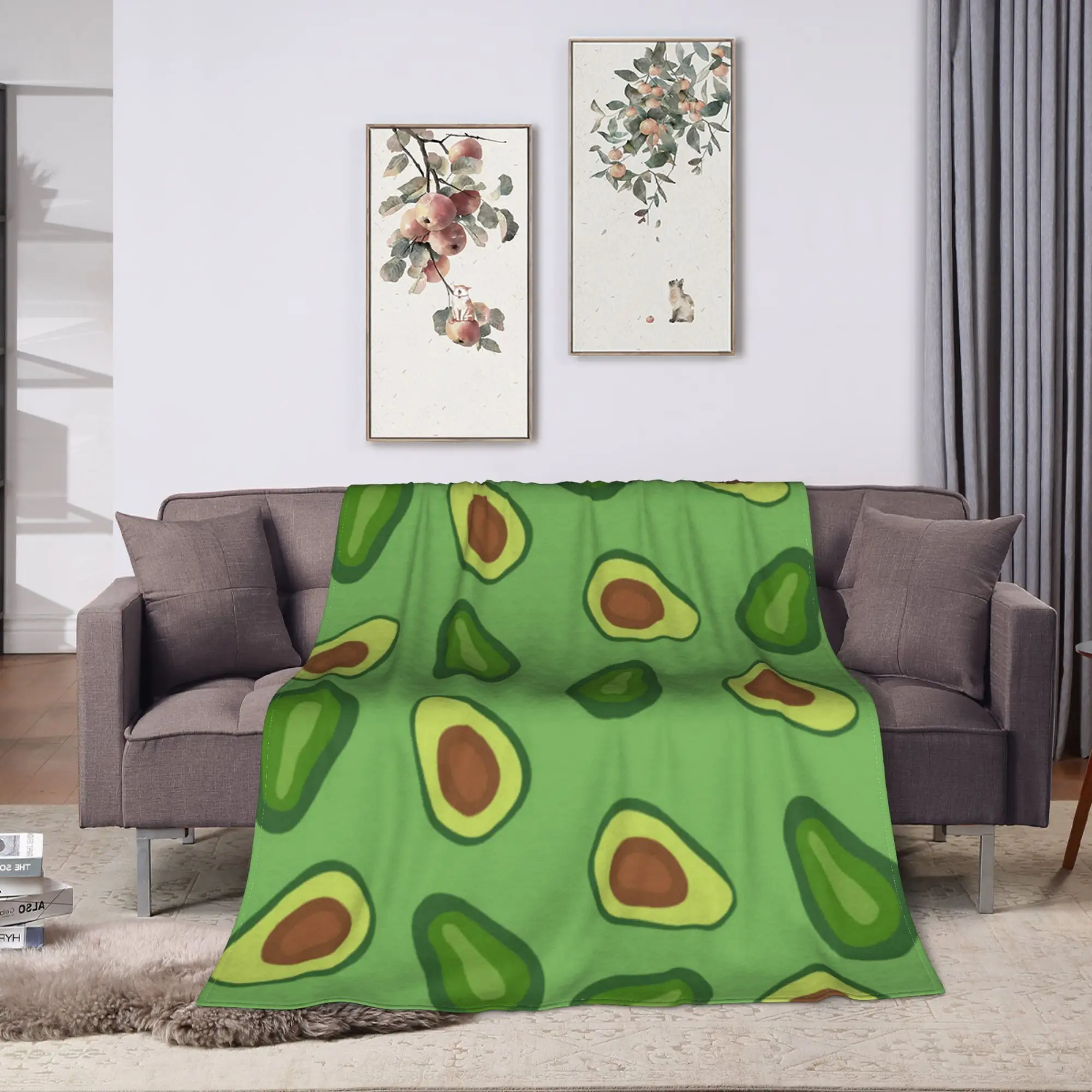 Cute Fruit Vegetable Plush Blankets Girls Boys  Flannel Throw Blanket For Bedroom Super Warm Custom Quality Bedspread Gift Idea
