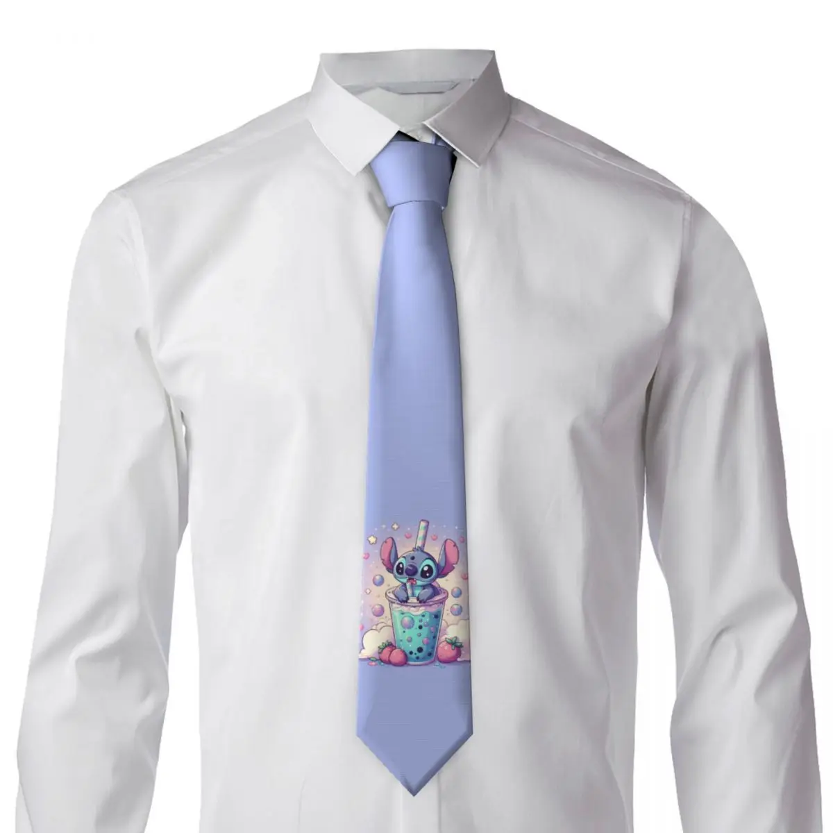 Custom Stitch Cartoon Anime Neck Ties Mens Mens Silk Tie For Father's Day