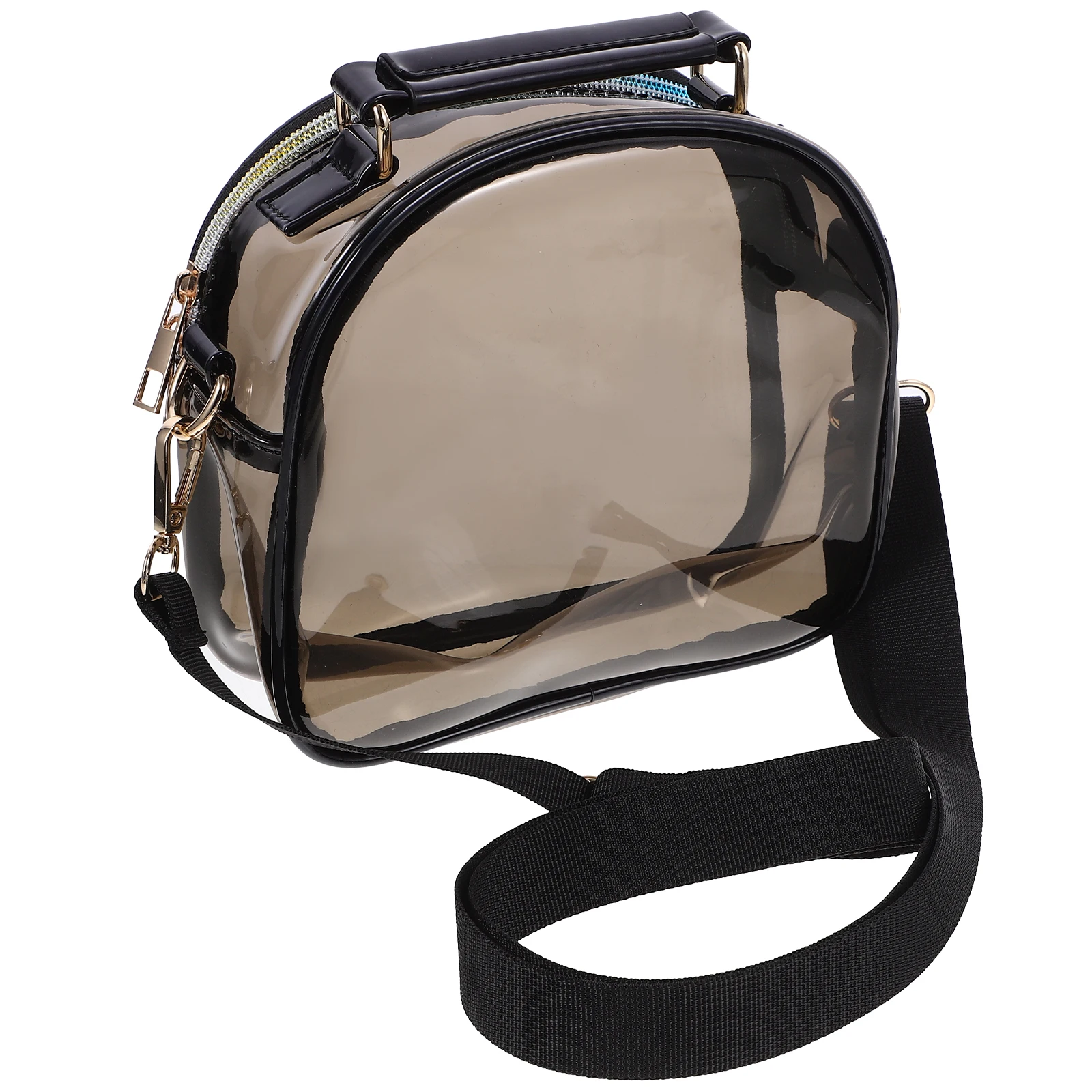 

PVC Shoulder Bags Clear Crossbody Bag for Women Large Capacity Adjustable Strap Transparent Handbag Anti Theft Storage Solution