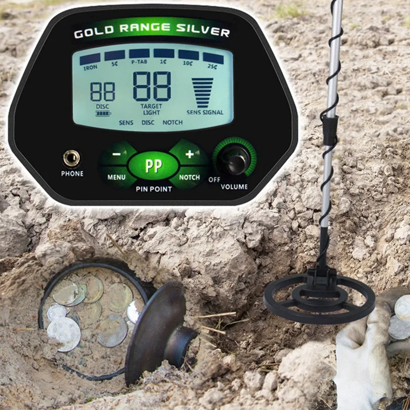 MD-4090 Metal Detector Gold LCD Treasure Pinpointer Underground Gold Detector High Precise Search