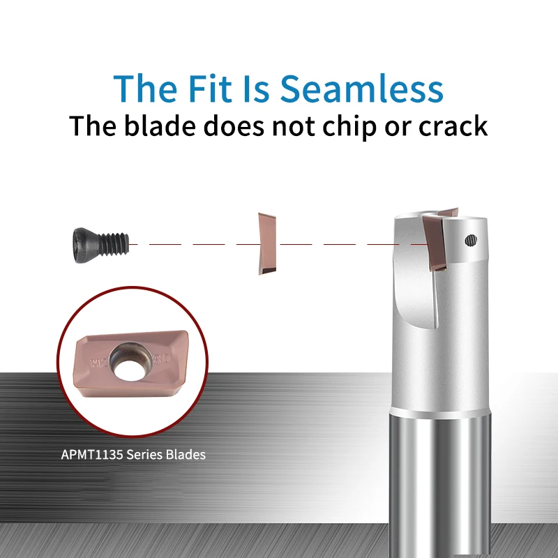 DDUF BAP300R Indexable End Mill Right Angle Milling Arbor CNC Roughing Toolholder for APMT1135 Carbide Inserts