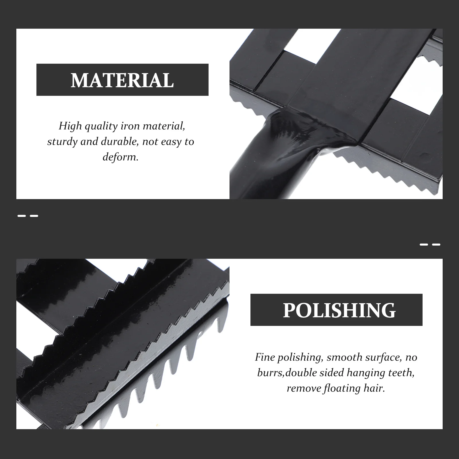 1pc Cattle Hair Brush Iron Serrated Scraper Non-Slip Horse Grooming Tool Livestock Cleaning Comb Rust-Proof Durable