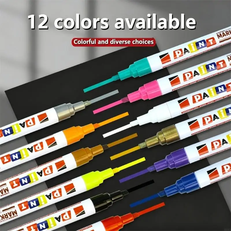 

High Temperature Resistant Oily Paint Marker For Industrial Rubber Glass Surfaces Fade Proof Marking Pen Plastic Design H8WD