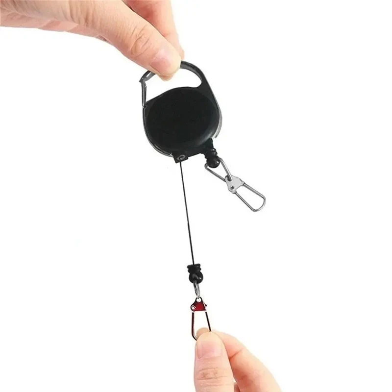 Double Headed Retractable Keychain Creative Keyring Badge Reels ID Card Holder Unique Anti Lost Easy To Pull Buckle Keychain
