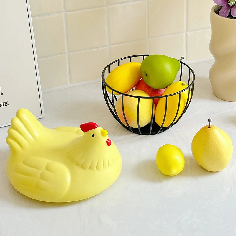 Egg Storage Basket Small Iron Creative Baskets Modern Kitchen Organizer Fruit Storage Basket Table Decoration Accessories Basket