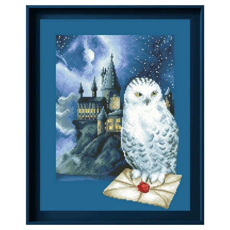 Unexpected news cross stitch kit cartton fairy 14ct denim blue canvas stitching embroidery DIY wall home decor