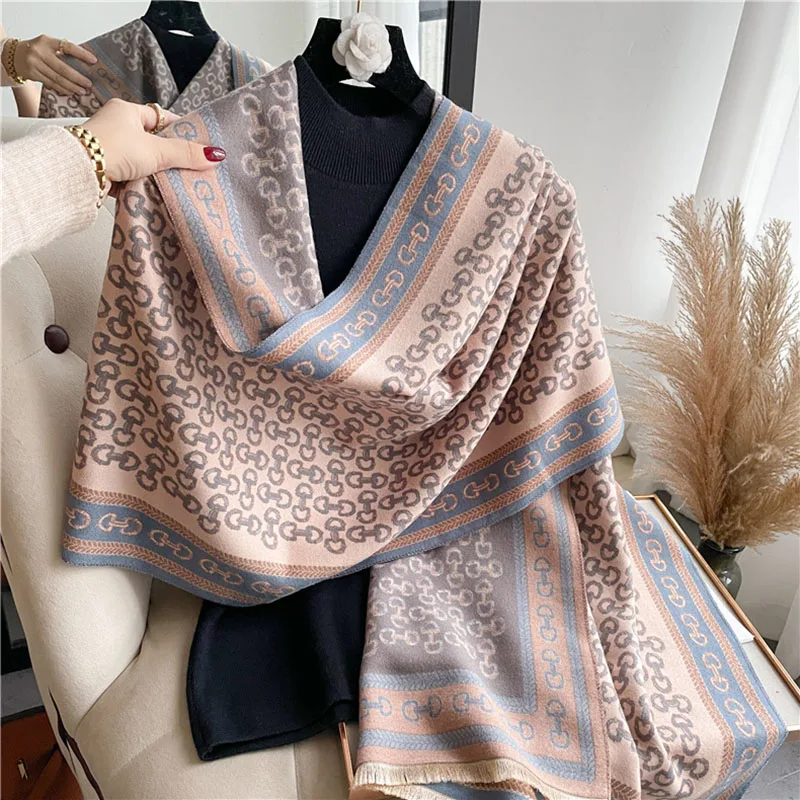 Winter Women\'s Scarf Luxury Design Double sided Cashmere Feel Scarf Warm Scarf Shawl