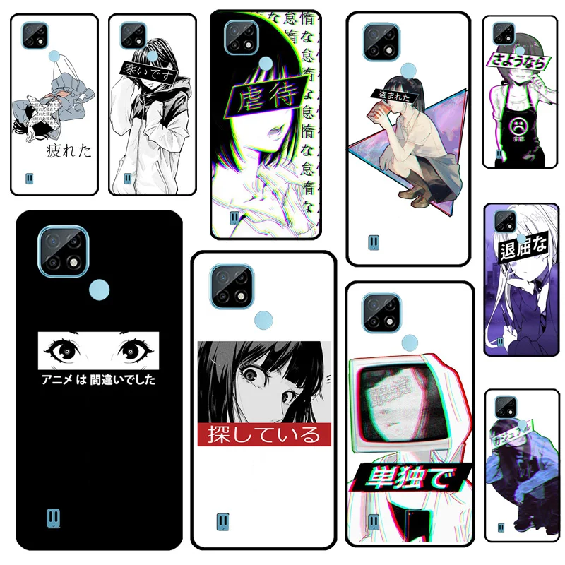 Sad Japanese Anime For Realme GT Neo 5 10 11 Pro Plus C55 C35 C33 C31 C30 C21Y OnePlus 11 Nord CE 2 Lite Case