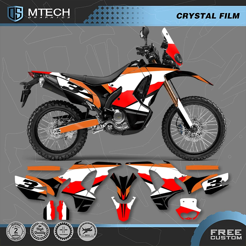 DSMTECH Custom Motorcycle Graphics Enduro Decals Stickers Kits For HONDA 2017 2018 2019 2020 CRF250 RALLY For CRF250 RALLY 02