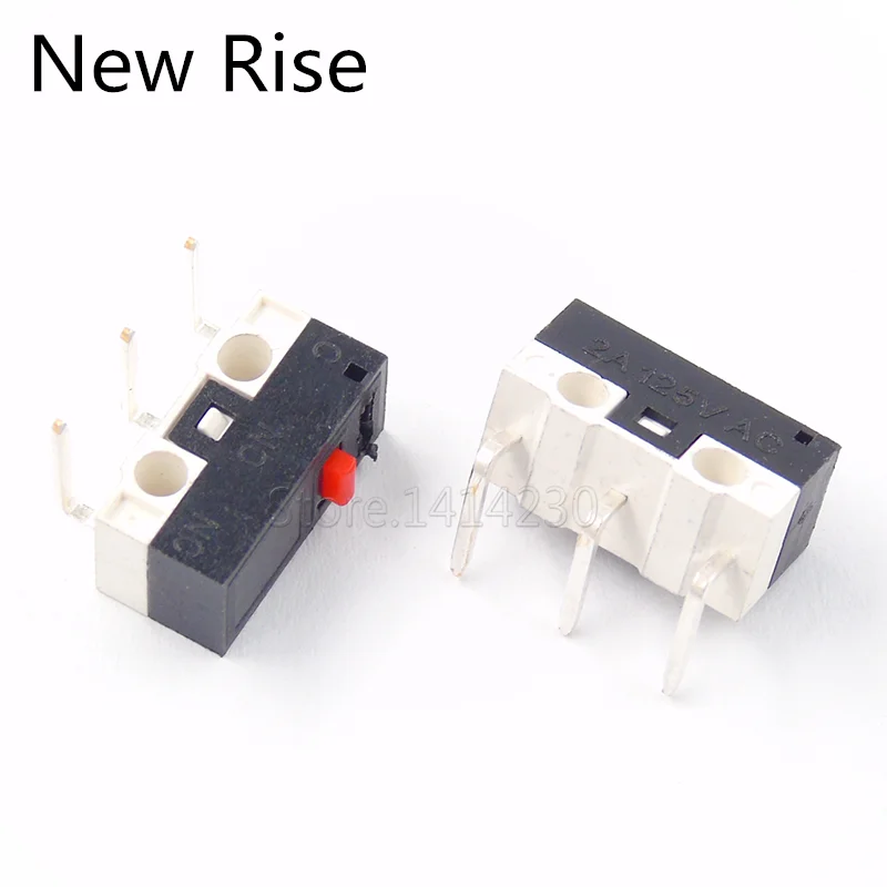 10PCS Mouse Switch Left Bend 90 Degrees 3P Needle 1A 125VAC Micro Switch 3Pins Small Push Button Switch