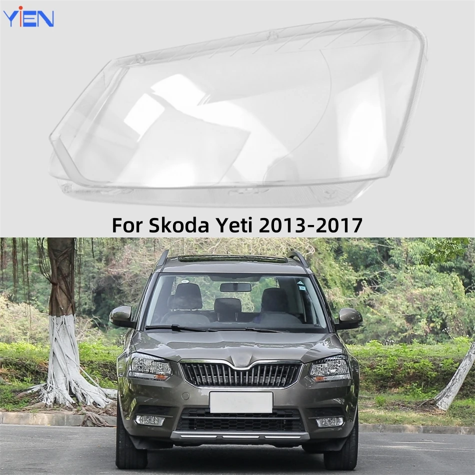 For Skoda Yeti 2013 2014 2016 2017 Car Acccessories Lights Cover Head Lampe Cover Car Front Headlight Lens Cover Lights Shell