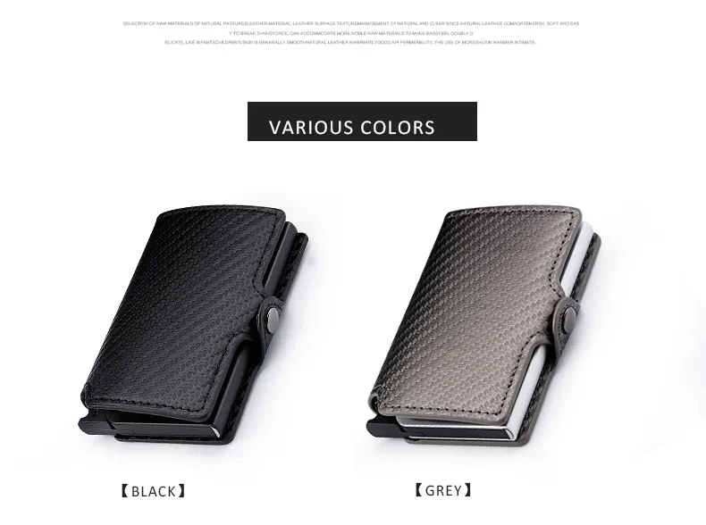 Metal Credit Card Holder Wallet Small Money Bag RFID Protection Pop Up Wallet for Men and Women Card Case