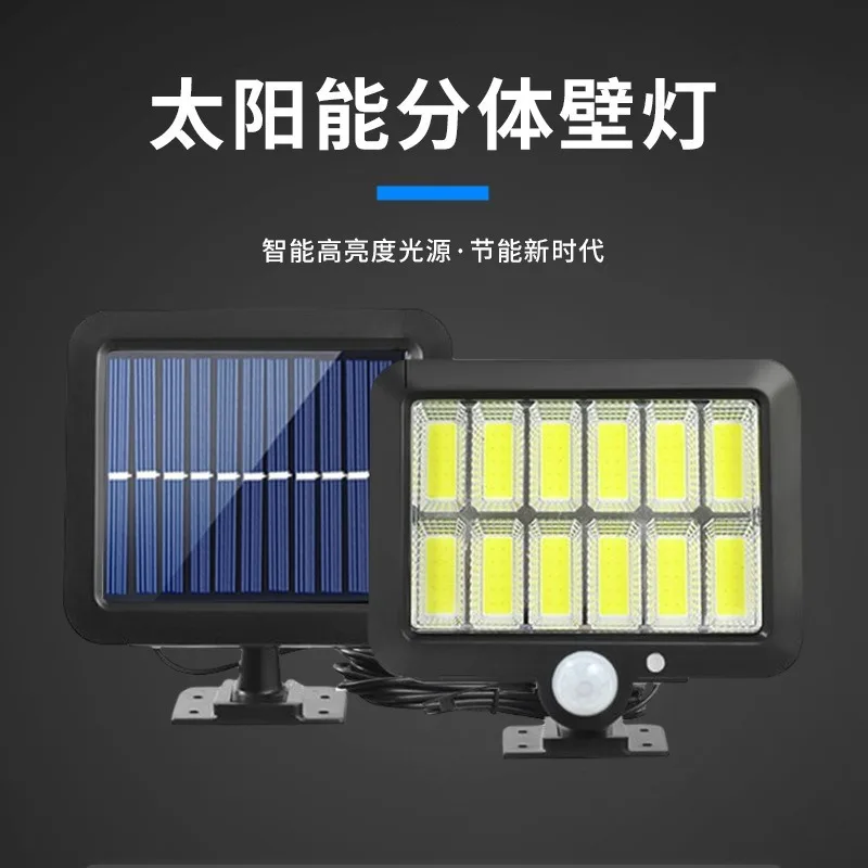 1 قطعة تعمل بالطاقة الشمسية 160LED ضوء خارجي، صفر تكلفة الكهرباء، حتى العواصف/غائم للفناء/السياج، سهلة الإعداد
