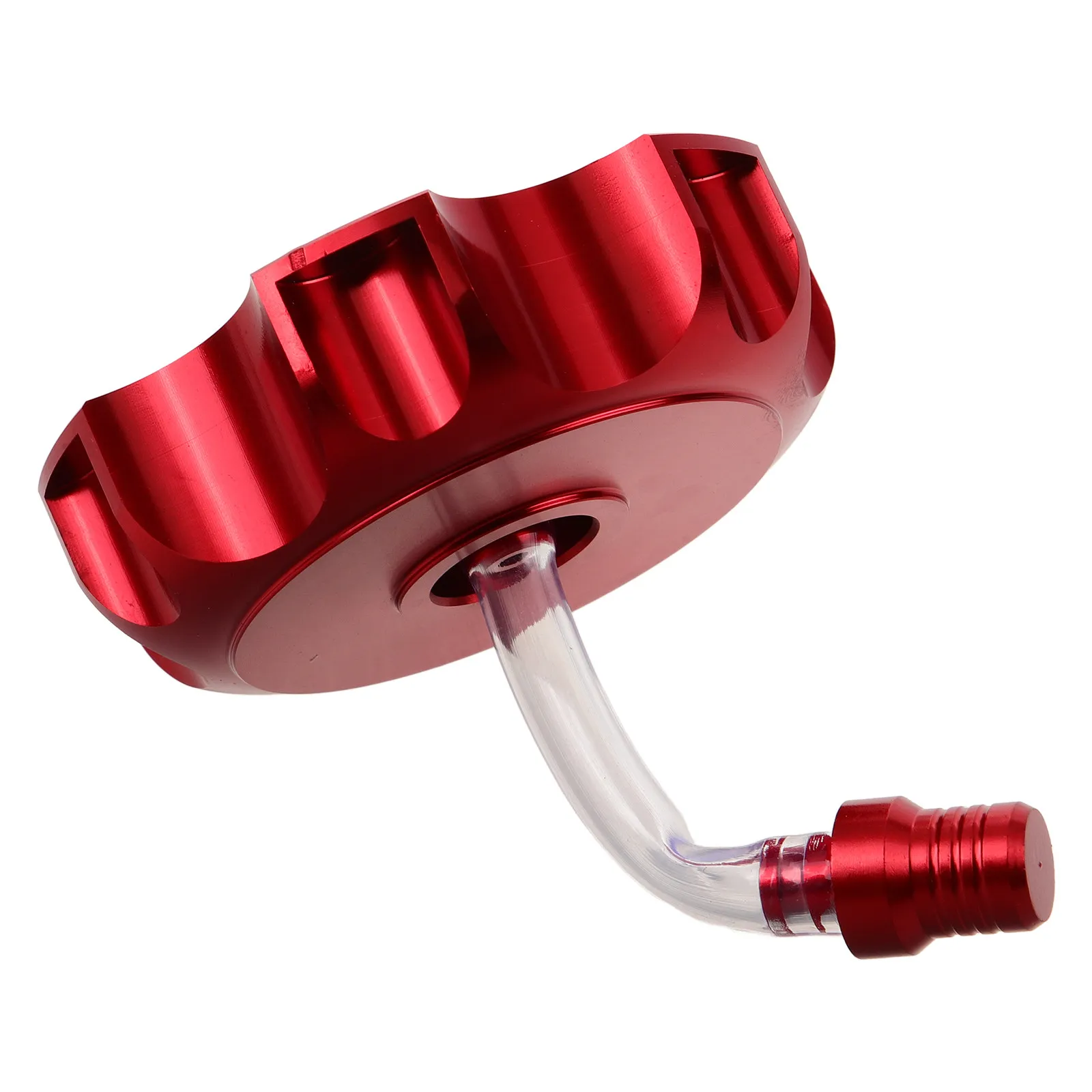 

Aluminum Alloy Motorcycle Gas Tank Cap with Integrated Ventilation Hose for Off-Road Atv Dirt Bike Breather Valve Air Vent Tube