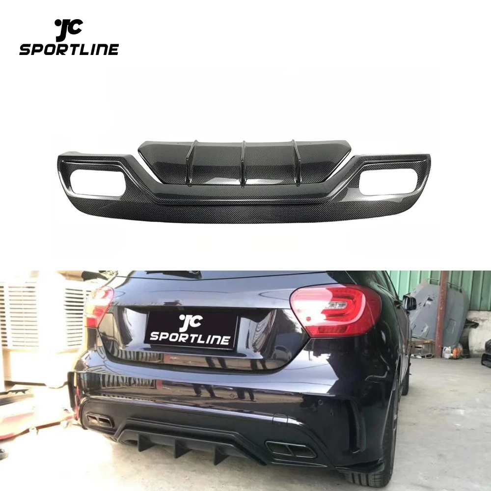 

W176 A250 Задний бампер Valance Lip из углеродного волокна для Mercedes Benz A250 A45 AMG 2013-2018
