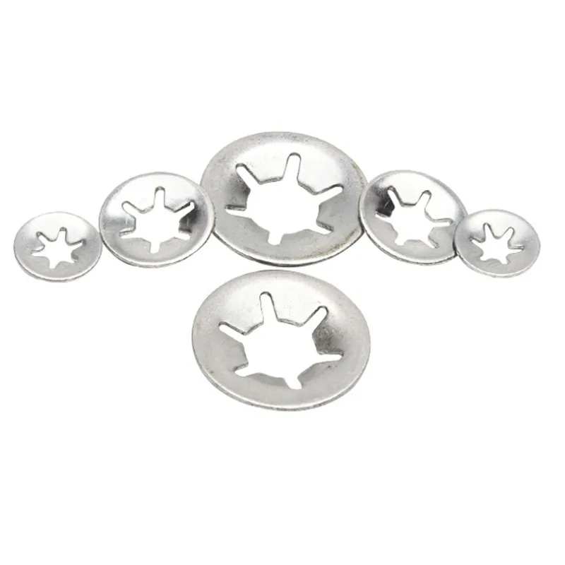 10/50/100Pcs Internal Tooth Locking Washer Star Lcok Plum Bearing Retaining Rings Washers Shaft Snap Ring M2/2.5/3/4/5/6/8/10/12