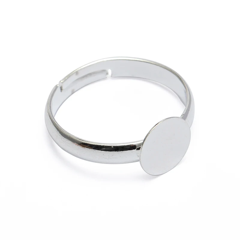 20pcs Cabochon 6mm 8mm 10mm Adjustable Ring Settings Blank Base Trays Bezel for Cabochon Cameo DIY Fashion Ring Jewelry Making B
