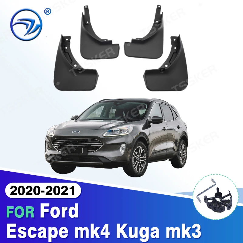 4pcs Car Mudflaps For Ford Escape mk4 Kuga mk3 2020 2021 Mud Flaps Splash Guards Mudguards Mud Flap Front Rear Fender flares