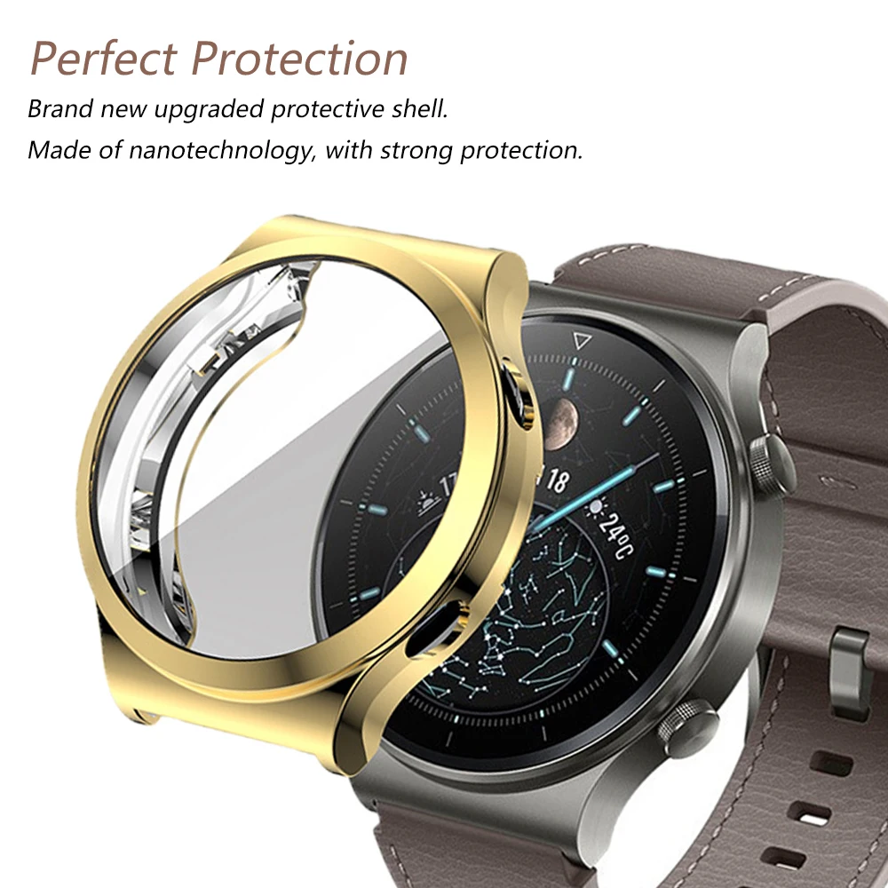 Protective Watch Case For Huawei Watch GT2 Pro GT 2 Pro ECG TPU Cover Bumper With Screen Protector Smartwatch Accessories