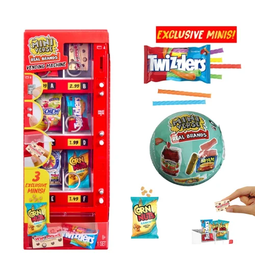 Original MGA's Miniverse Real Brands Vending Machine Miniature Food Replica Desk Ornament Display Collectible Novelty Toy Gift