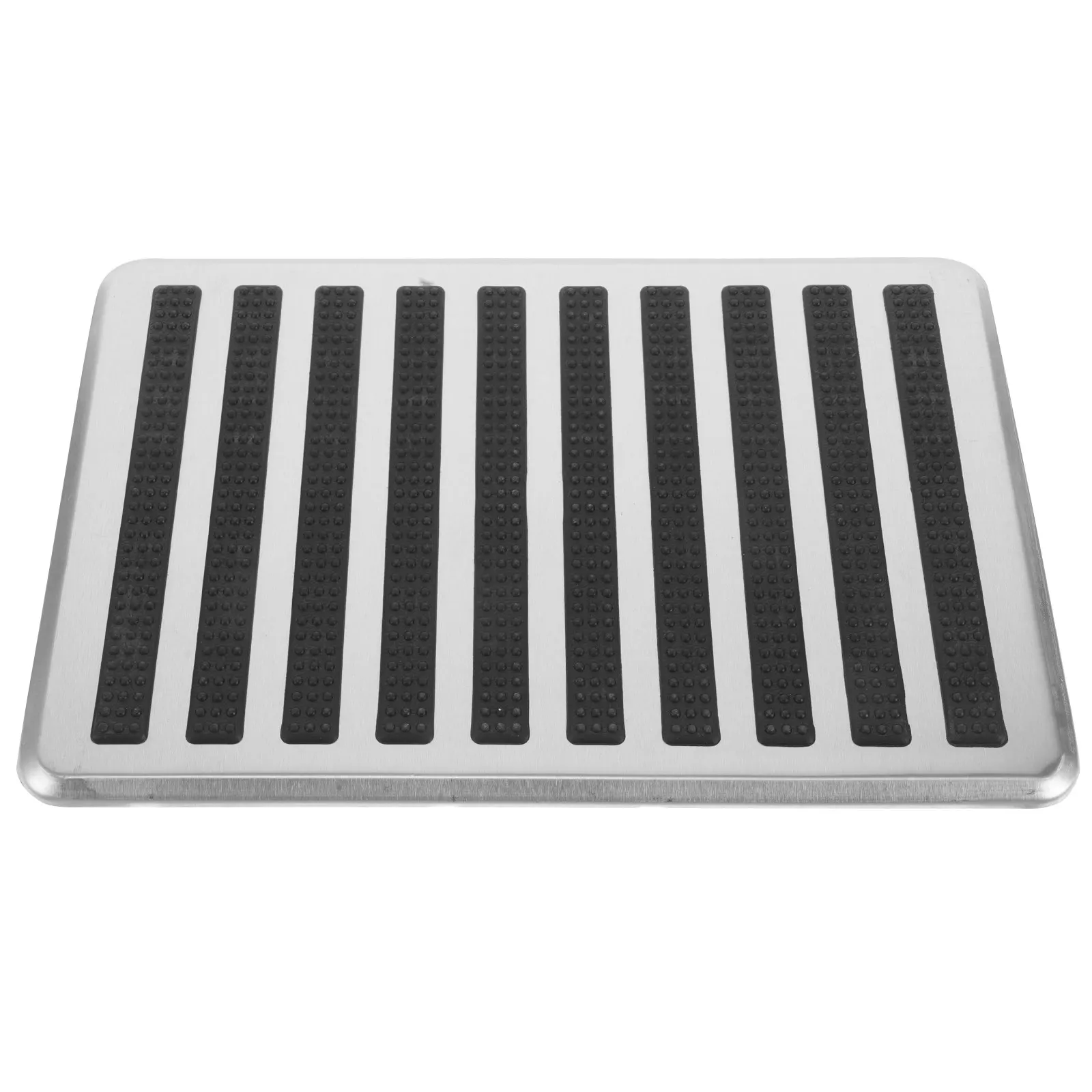 Stainless Steel Anti-Slip Car Pedal Patch – Universal Square Footrest Mat for Drivers & Heel Protection