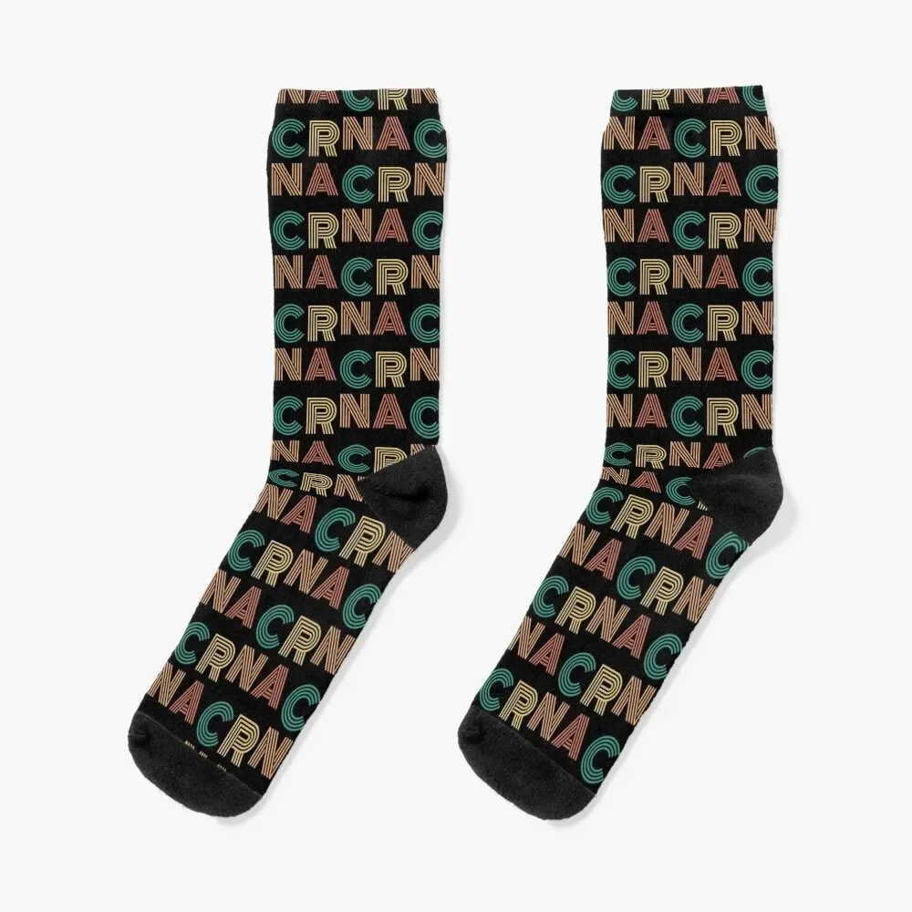 CRNA Retro Certified Registered Nurse Anesthetists Socks cartoon anime Male Socks Women's