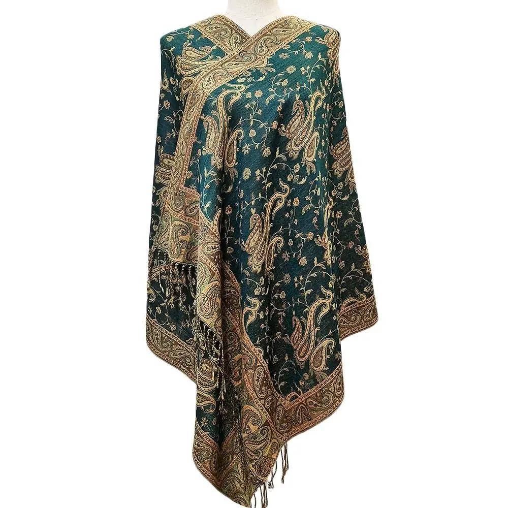 Fashion Paisley Long Scarf Tassel All-Match Pashmina Sun-Resistant Oversize Hijab