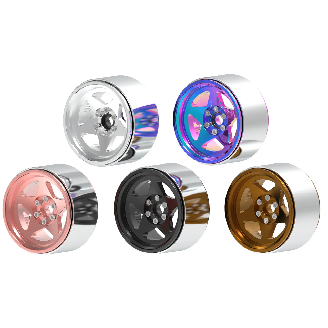 시뮬레이션 타이어 휠 클라이밍 자동차 휠 허브, 2.2 인치, 4 개