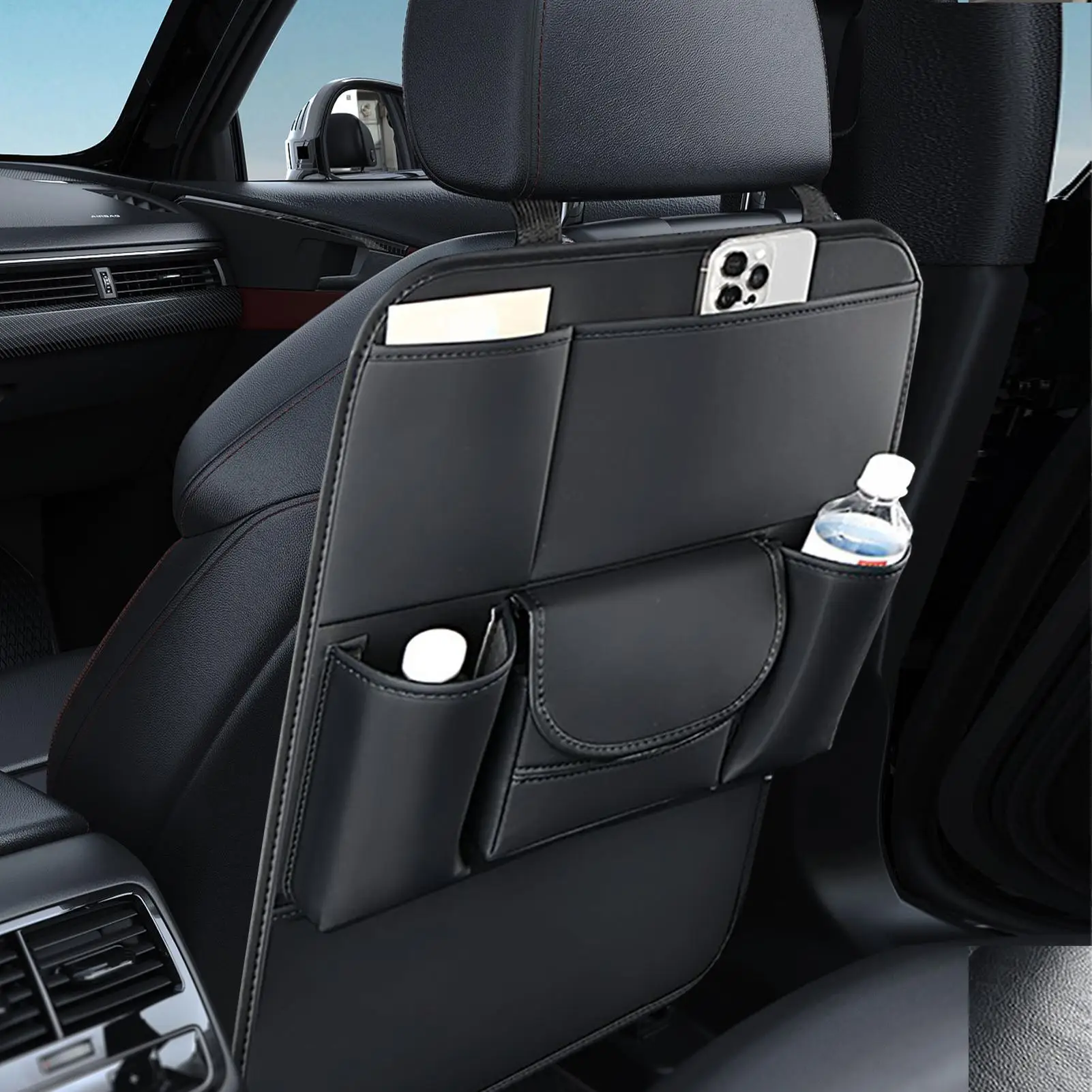 

Back Seat Organizer Multifunctional Back Seat Protector Organizers Holder Convenient Container for Storage Auto Organization