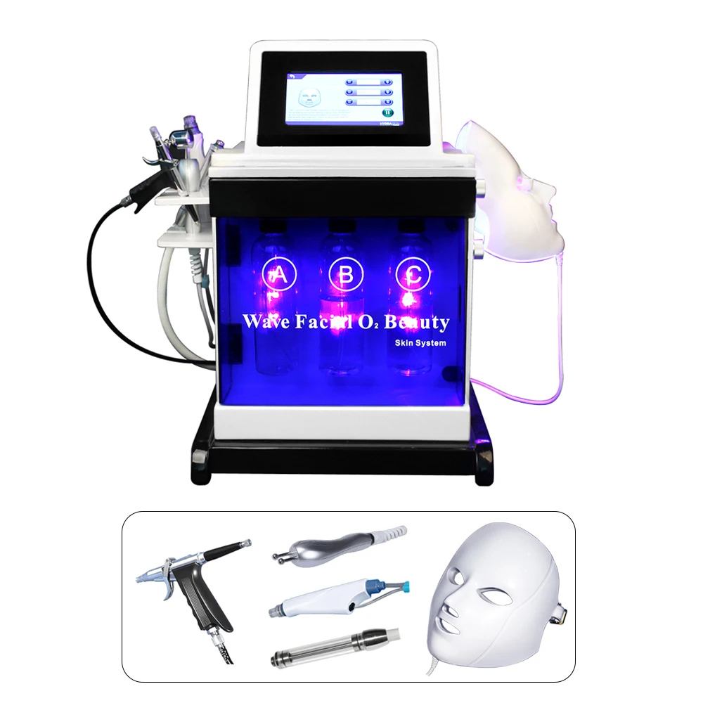 Hydra Peeling 5 In 1 Oxygen Facial Skin Care Machine Facial Lifting Blackhead Removal Deep Cleansing Aqua Peel Hydra With Mask