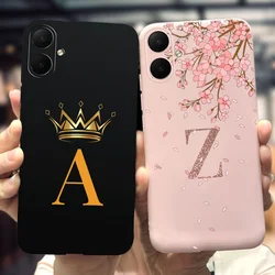 For Samsung Galaxy A05 Case A05S Cover SM-A055F SM-A057F Funda Cute Letters Crown Phone Case on Samsung A05 A 05 A 05S Soft Capa