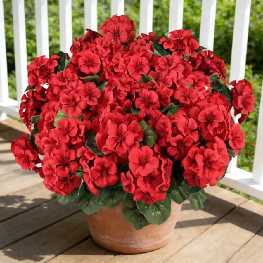 

Bundles Artificial Geranium Flowers for Outdoors Spring Decor Geraniums Silk Flowers UV Resistant Lifelike Faux Flowers for Spr