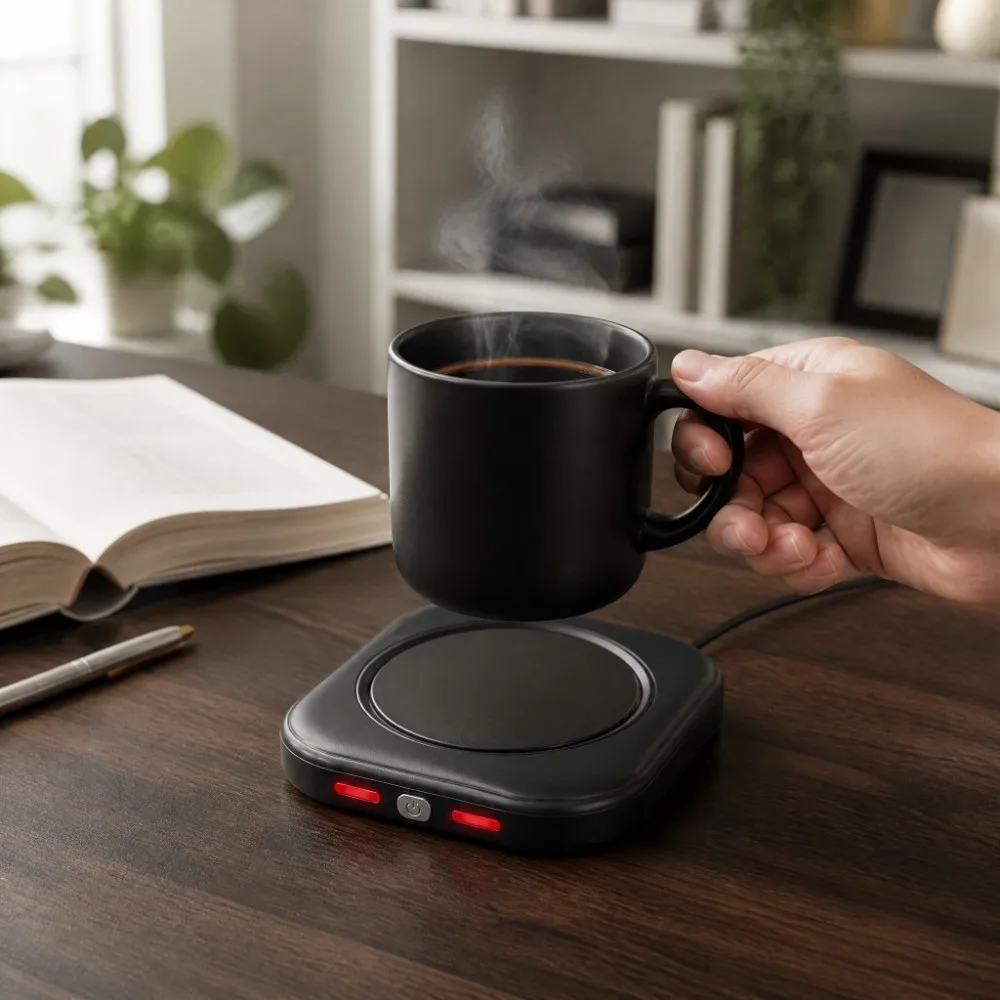 Auto Shut Off Coffee Mug Warmer 3 Temperature Setting Thermostat Coaster Desk Cup Heater Timer Function Smart Cup Warmer Gifts