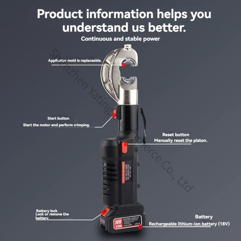 New Rechargeable Hydraulic Pliers Straight Handle Open Mini Pliers  Small Lithium Electric Pliers Portable