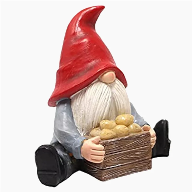 AT51-Potato Dwarf Resin Ornaments,Micro-Landscapes, Flowerpot Balcony Elves, Garden Decoration Ornaments