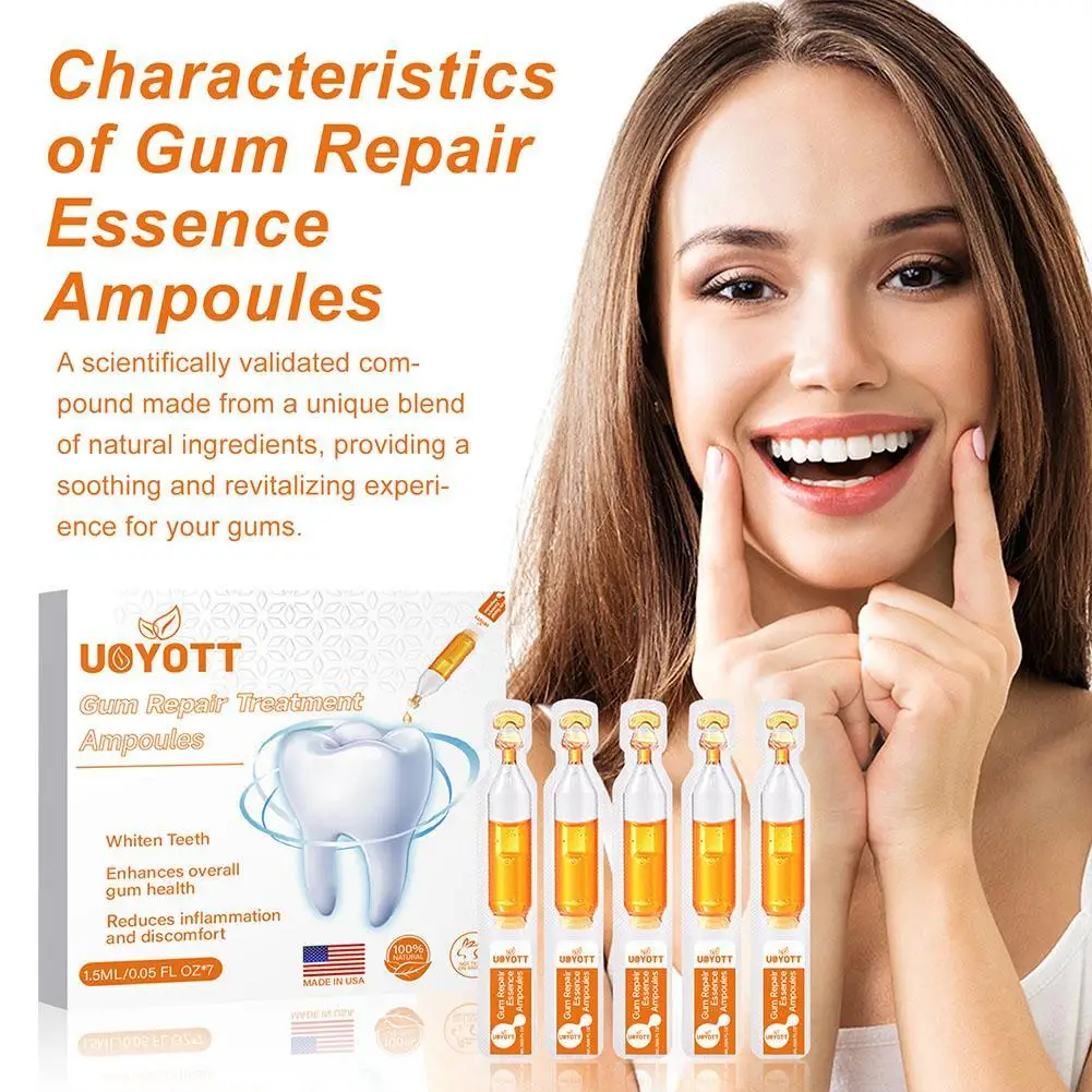 Gum Repair Treatment Ampoules Oral Care Essence Cleaning Breath Toothache Remove Fresh Liquid Relief Swelling Gums Gingiva