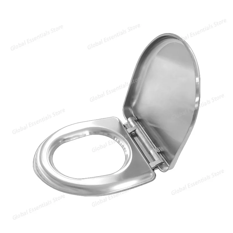 

Stainless Steel Thickened Slow-Close Quiet Toilet Seat, Rust-Proof & Easy To Clean